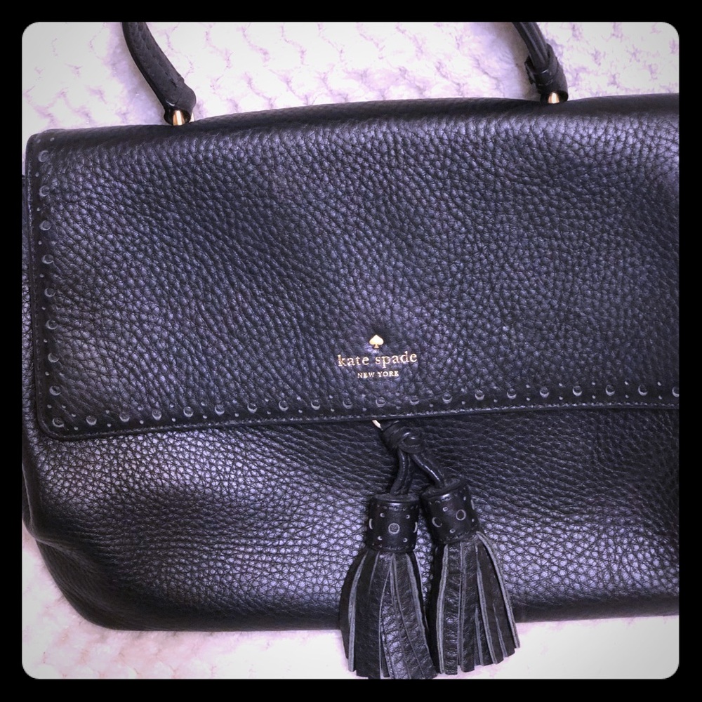 Kate Spade black leather handbag